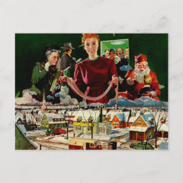 Retro vintagejulkort helg vykort