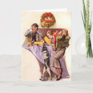 Retro vintagejulkort helgkort