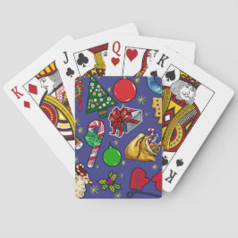 Retro-Vintagen - färgstark blå röd Grönt Casinokort