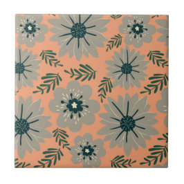 Retro-Vintagen i mitten av århundradet Modern Gråt Kakelplatta