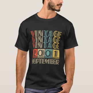 Retro-Vintagen september 2001 20:e födelsedagspres T Shirt