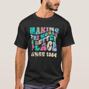 Retro-vintagen skapar världen en bättre ställe sin t shirt