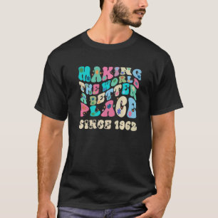 Retro-vintagen skapar världen en bättre ställe sin t shirt