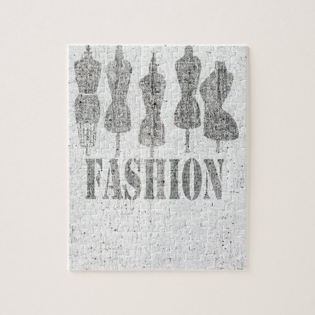 Retro-Vintagens adressformulär Pussel (Vertikal)