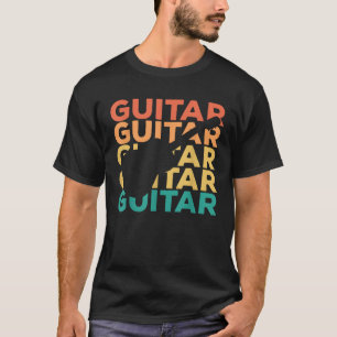 Retro-Vintagens akustiska Guitar-gåva för gitarrer T Shirt