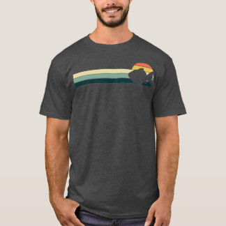 Retro-vintagens solnedgångskonstruktion t shirt