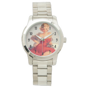 Retro vintagepinup armbandsur