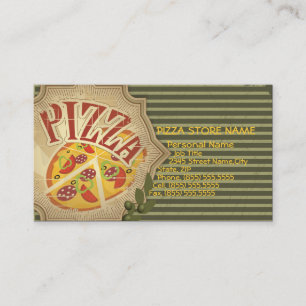 Retro vintagePizza shoppar visitkorten Visitkort