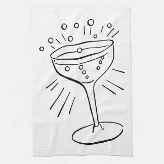 Retro vintagesvart & vitexponeringsglas av kökshandduk