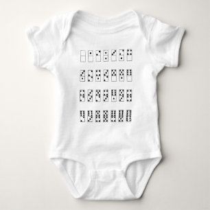 retro vintageuppsättning av domino t-shirt