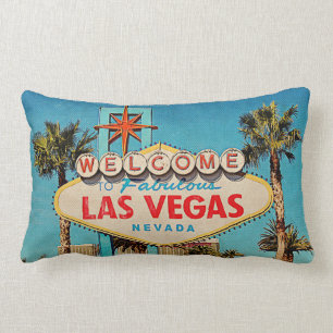 Retro vintagevälkomnande till sagolika Las Vegas Lumbarkudde