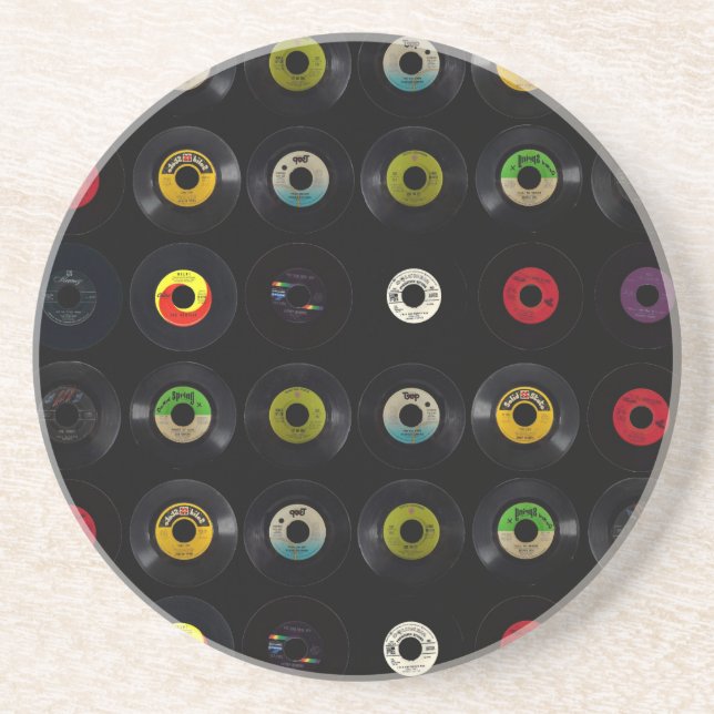 Retro vintagevinyl 45 rekord underlägg sandsten (Framsidan)