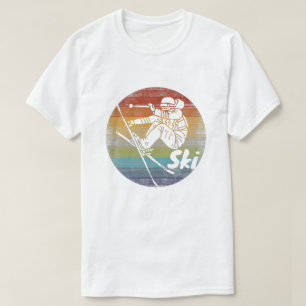 retro vintersport skidsport t shirt