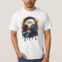 Retro Vinyl Beats & Hörlurar T Shirt