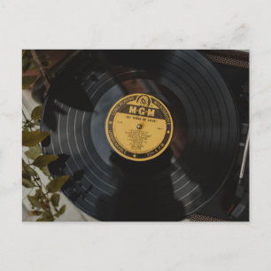 Retro Vinyl-bröllopsinbjudan - låt oss ha Kärlek Inbjudan Vykort