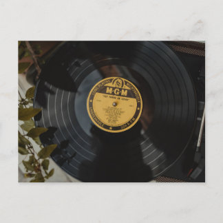 Retro Vinyl-bröllopsinbjudan - låt oss ha Kärlek Inbjudan Vykort