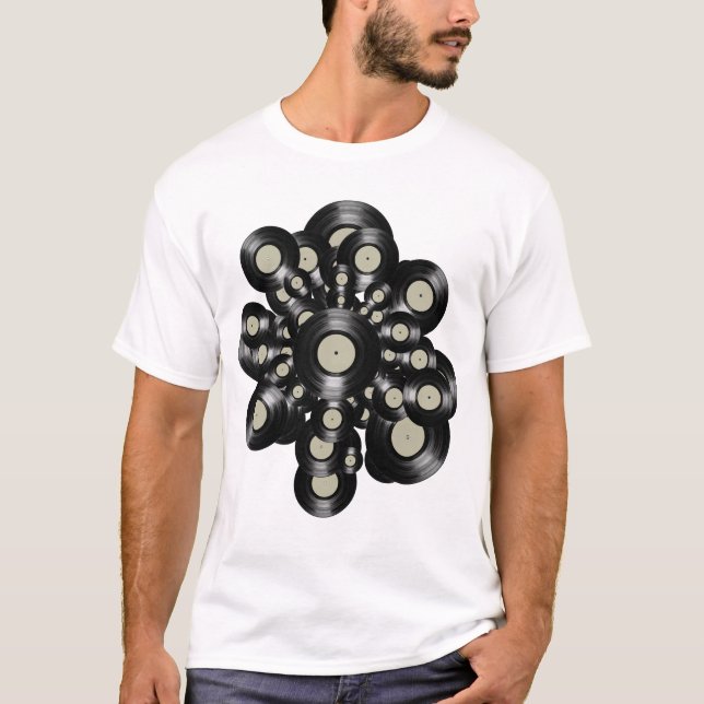 retro vinyl LP-poster Tee Shirt (Framsida)