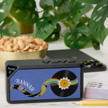 Retro Vinyl LP Record med Psychedelic-accenter