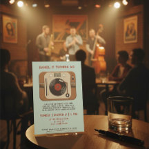 Retro Vinyl Record 60th Birthday Invitation
