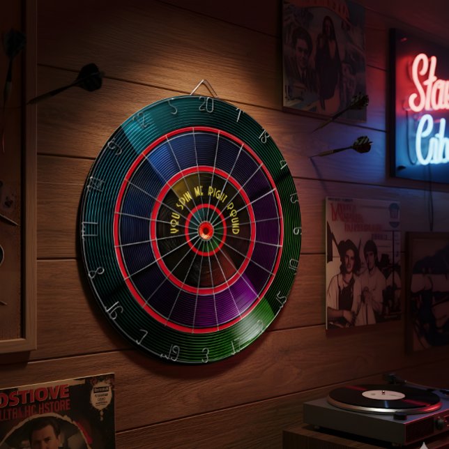 Retro Vinyl Record Dart Board Spin in in Nostalgia Darttavla (Skapare uppladdad)