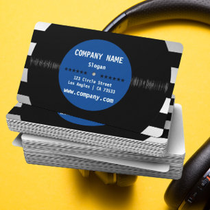 Retro Vinyl Record DJ Musician Artist Visitkort