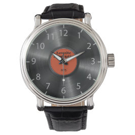 Retro Vinyl Record Favorite Band Musician Music Armbandsur