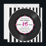 Retro Vinyl Record l Modern Sweet 16 B'day Inbjudningar<br><div class="desc">Ett modernt sätt att fira 16:e B-dagen. Alla standardtexter kan anpassas helt och hållet med dina egna skrivningar,  och du kan också ändra typsnitt,  storlek och färg på texten.</div>