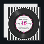 Retro Vinyl Record l Modern Sweet 16 B'day Inbjudningar<br><div class="desc">Ett modernt sätt att fira 16:e B-dagen. Alla standardtexter kan anpassas helt och hållet med dina egna skrivningar,  och du kan också ändra typsnitt,  storlek och färg på texten.</div>