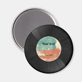 Retro Vinyl Record Music Album Magnet