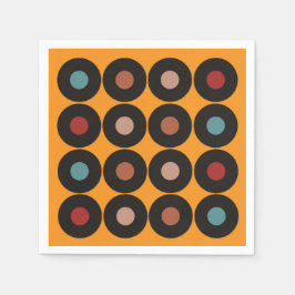 Retro Vinyl Record Music Födelsedagsfest Pappersservett