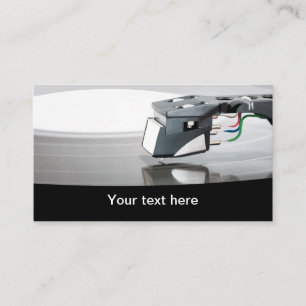 Retro Vinyl Record Music-tema Visitkort