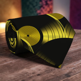 Retro Vinyl Record Pop Culture Necktie Necktie Tie Slips