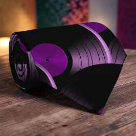 Retro Vinyl Record Pop Culture Necktie Necktie Tie Slips
