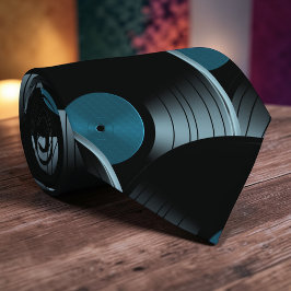 Retro Vinyl Record Pop Culture Necktie Necktie Tie Slips