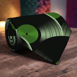 Retro Vinyl Record Pop Culture Necktie Necktie Tie Slips