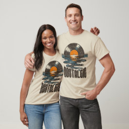 Retro Vinyl Record Sunset T Shirt
