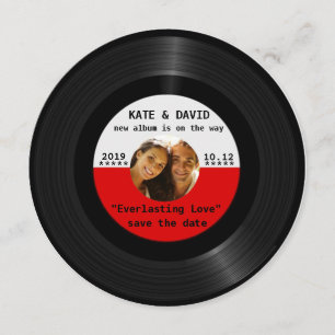 Retro Vinyl spela in ditt foto-Spara-till-datum Spara Datumet