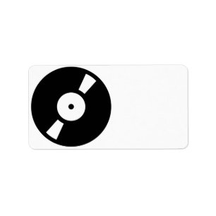 retro vinylpost adressetikett