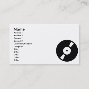 retro vinylpost visitkort