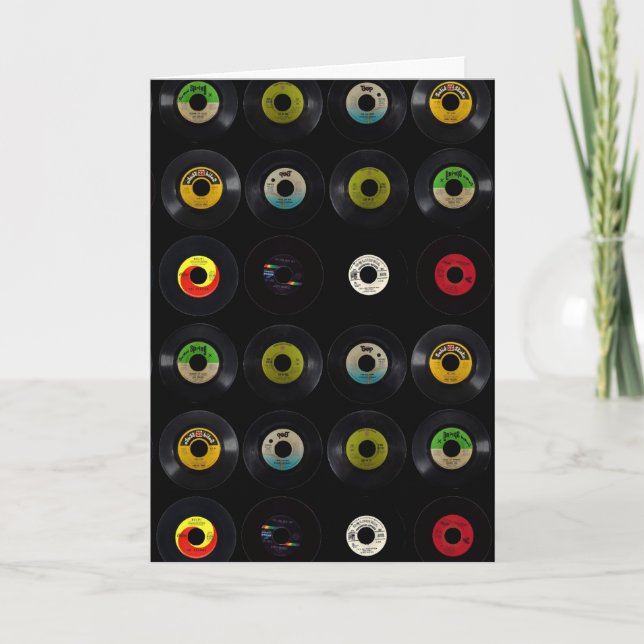 Retro vinylskiva album tomt kort (Framsida)