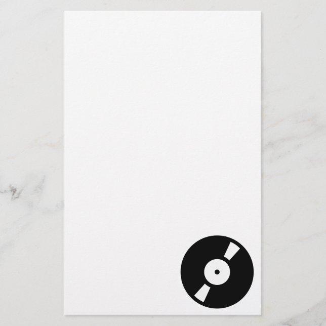 retro vinylskiva brevpapper (Framsida)