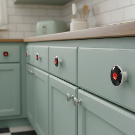 Retro vinylskiva keramisk knopp