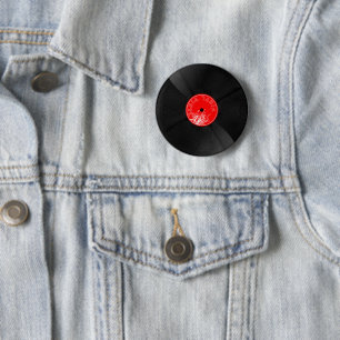 Retro Vinylskiva Knapp – Cool Realistisk Design