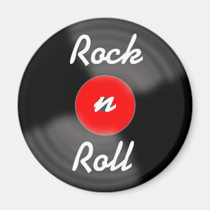 Retro vinylskiva magnet present