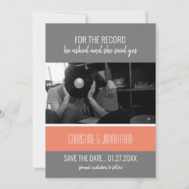 Retro vinylskiva Platt Spara datum-kort Datumet