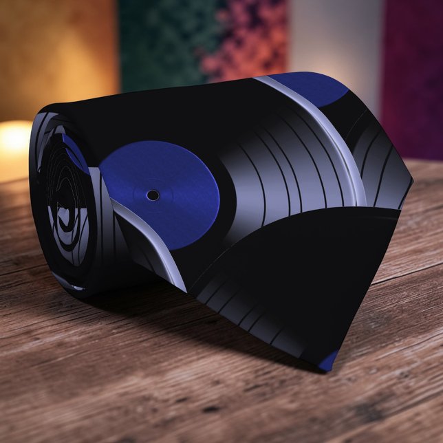 Retro vinylskiva Popkultur Slip Slip Knytning Slips (Skapare uppladdad)