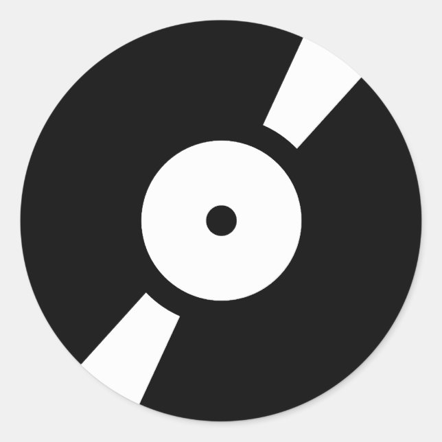 retro vinylskiva runt klistermärke (Framsida)