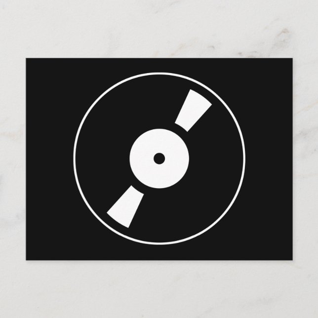 retro vinylskiva vykort (Framsida)