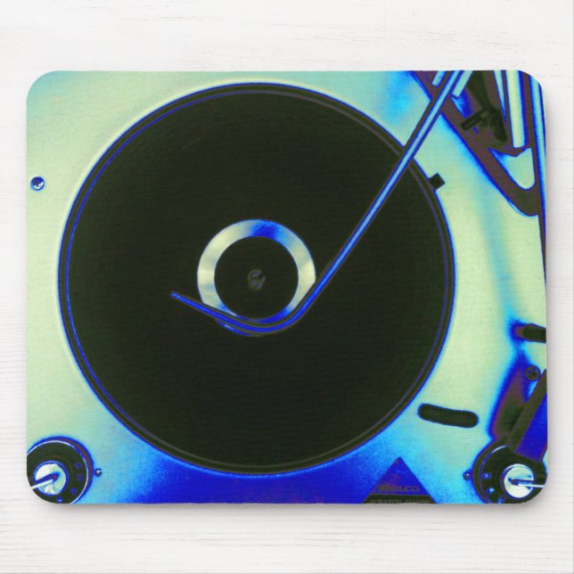 Retro vinylskivspelare för vintage musmatta (Framsidan)