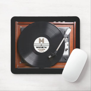 Retro vinylskivspelare musmatta